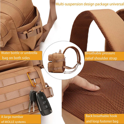 9L Mini Tactical Backpack Small Gym Bag Fitness Portable Backpack With Molle System For Hiking, Camping, Traveling, Daily Use - Smarsty