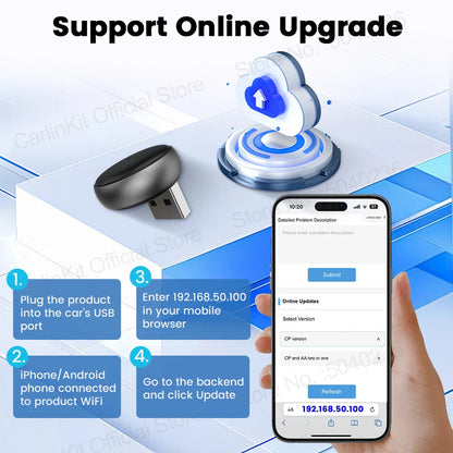 Mini Ultra 3 CarlinKit 5.0 Wireless Adapter Wireless CarPlay Android Auto For OEM Car Plug & Play WiFi Bluetooth Auto Connection