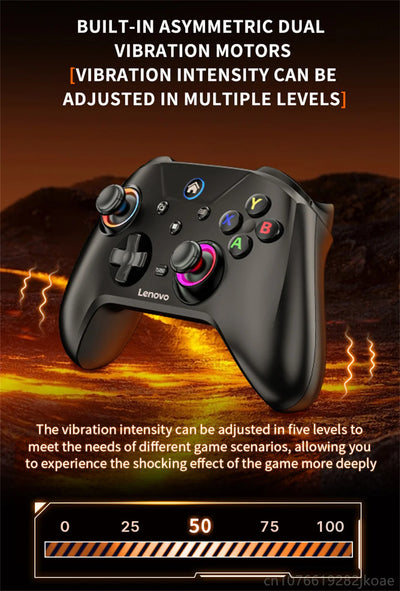 Lenovo S02 Wireless Bluetooth Gamepad with RGB Lighting - Smarsty