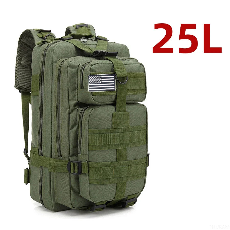 25L/50L Sturdy Nylon Waterproof Tactical Sports Trekking Fishing Hunting Camping Hiking Bag Backpack Outdoor Rucksacks - Smarsty