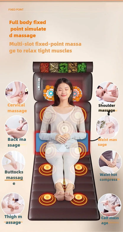Electric Full Body Massage Mattress With Heating Relaxation Feature - Smarsty