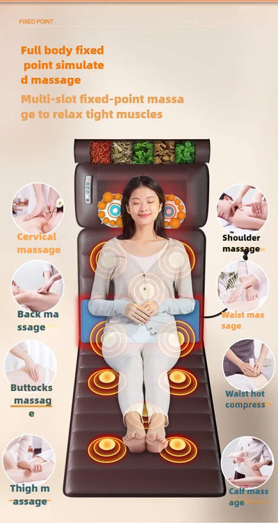 Electric Full Body Massage Mattress With Heat Relief - Smarsty