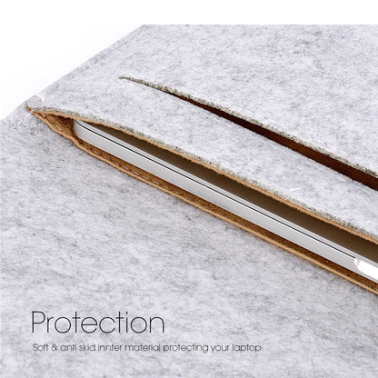 Wool Felt Laptop Sleeve 11 To 15.6 Inch With Mousepad