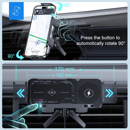 Car Wireless Charger Dual Coil Fold Screen Fast Charge - Smarsty