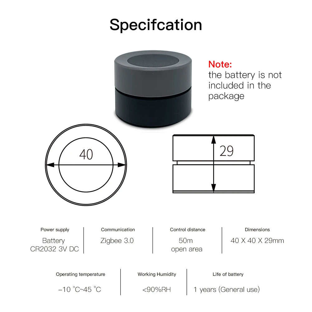 MOES ZigBee Smart Knob Switch Wireless Scene Controller - Smarsty