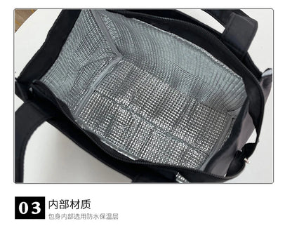 Large Insulated Lunch Bag With Aluminum Foil Top Handle - Smarsty