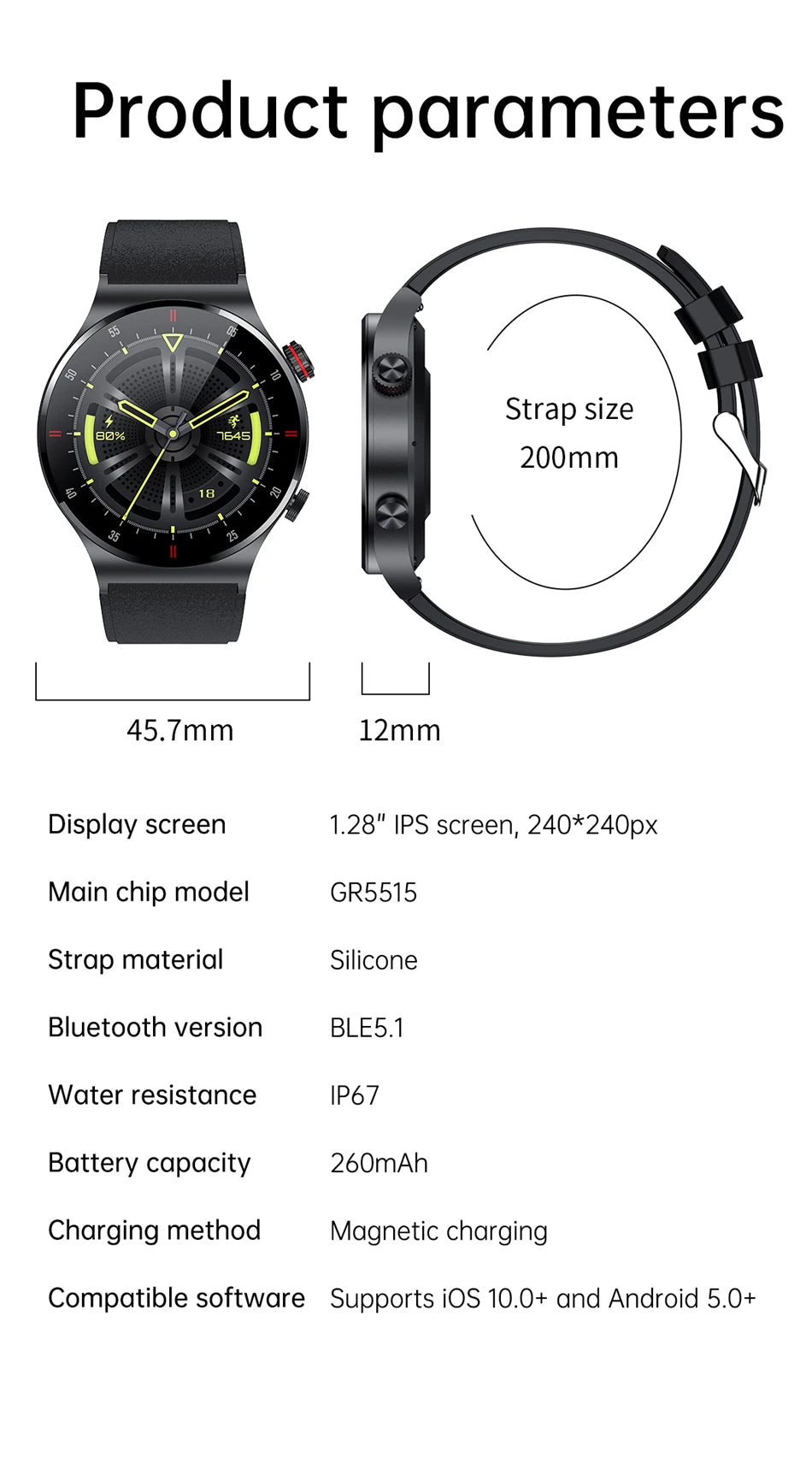 LIGE Bluetooth Smart Watch with ECG PPG Tracking - Smarsty