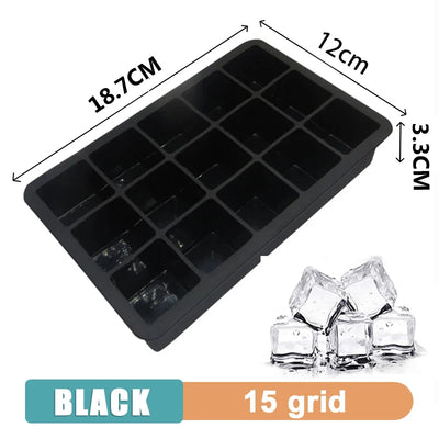 4/6/8/15 Grid Big Ice Tray Mold Giant Jumbo Large Food Grade Silicone Ice Cube Square Tray Mold DIY Ice Maker Ice Cube Tray - Smarsty
