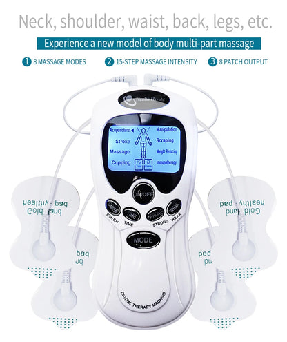 Electric Dual Output TENS Massage Machine for Full Body Relief - Smarsty