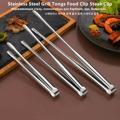 Stainless Steel Grill Tongs with Non-Slip Grip - Smarsty
