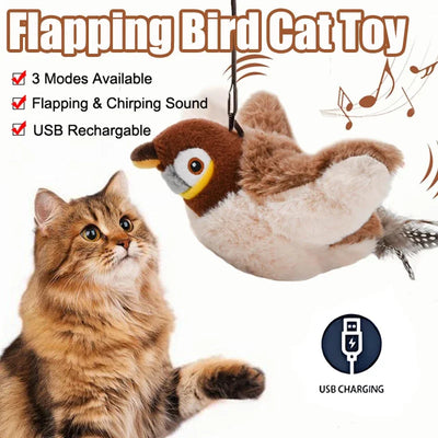 Interactive Cat Toy Flapping Bird with Catnip - Smarsty