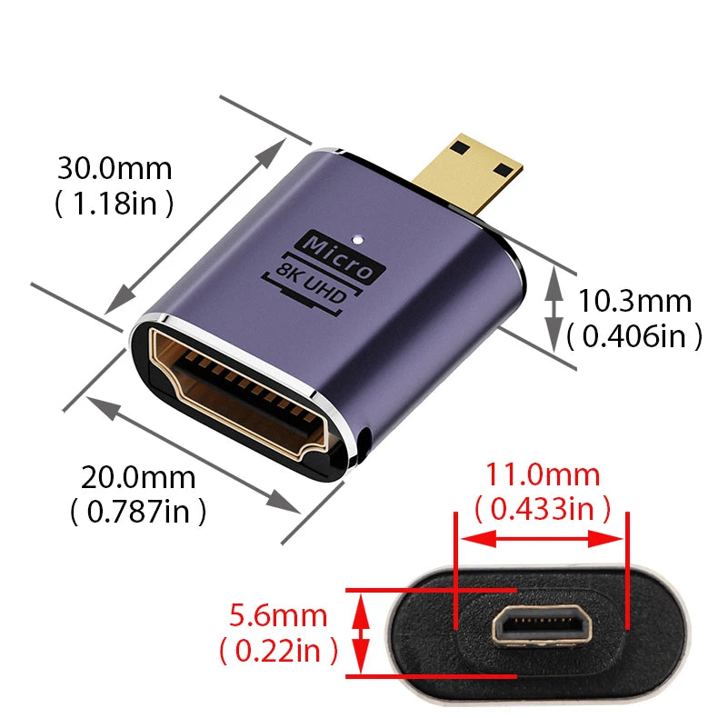 HDMI 2.1 Adapter for 8K 60Hz and 4K 120Hz - Smarsty