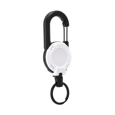 Retractable Heavy Duty Pull Reel Carabiner Key Chains Strong Steel Wire Rope Buckle Spring Key Ring Outdoor Sporty Keychain Tool - Smarsty