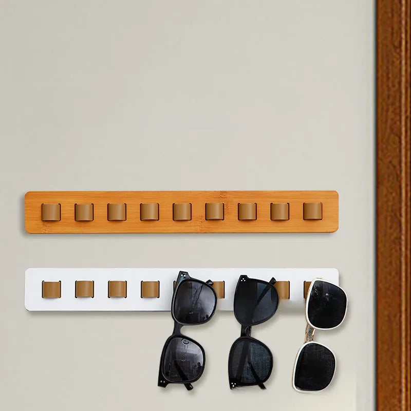 Wooden Eyeglass Storage Rack Wall Mounted Eyeglass Rack Household Sunglasses Sunglasses Storage Rack Glasses Display
