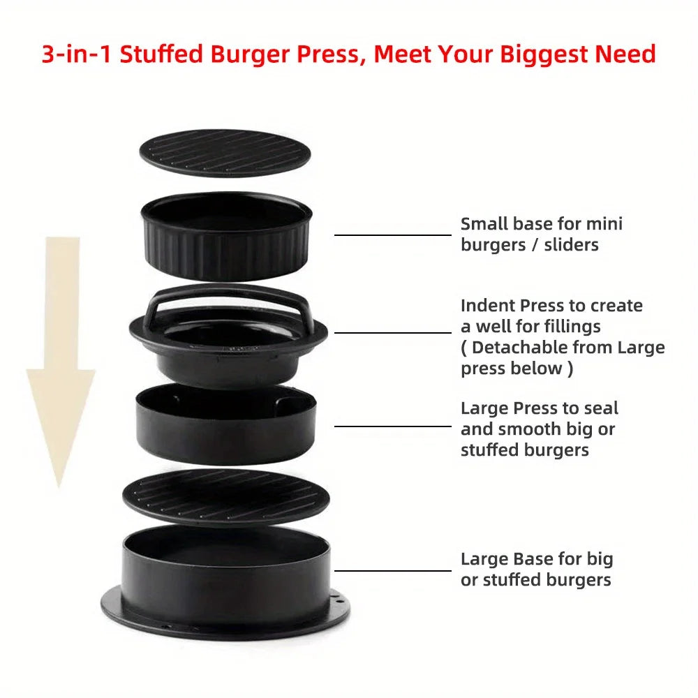 1 Set, Suitable for RV Kitchen, Non-stick Hamburger Machine, Meat Pie Machine Mold, Suitable for Meat Milk Cheese Vegetables - Smarsty