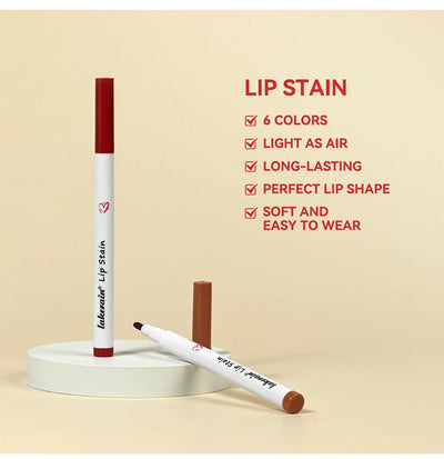 Lakerain Long-lasting Lip Gloss 6 Colors Matte Color Not Easy To Fade Non-stick Cup Silky Lip Gloss Wholesale ship for us