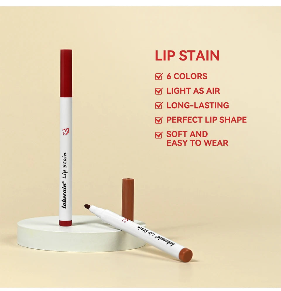 Lakerain Long-lasting Lip Gloss 6 Colors Matte Color Not Easy To Fade Non-stick Cup Silky Lip Gloss Wholesale ship for us