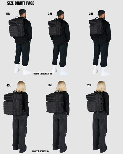 35L Tactical Backpack for Women Men Molle Outdoor Travel Camping Hiking Bag Sports Weekend Athlete Gym Rucksack Dual Cup Holders - Smarsty
