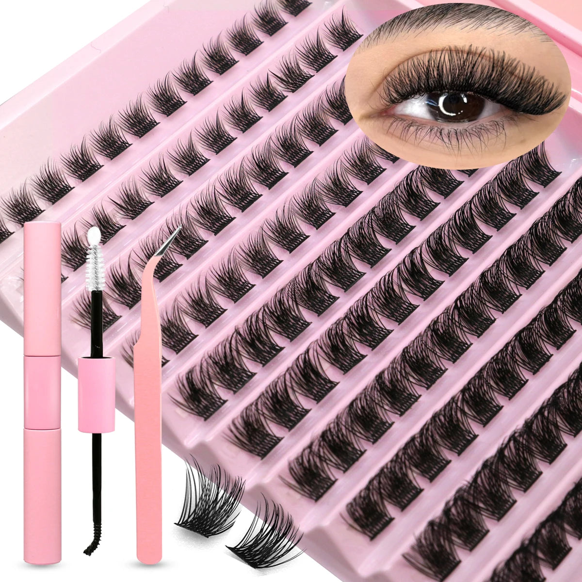 GROINNEYA DIY Eyelash Extension Kit with 280 Clusters - Smarsty