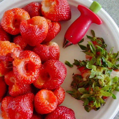 Strawberry Slicer Cutter Strawberry Corer Strawberry Huller Fruit Leaf Stem Remover Salad Cake Tools Kitchen Gadget Accessories by Smarsty