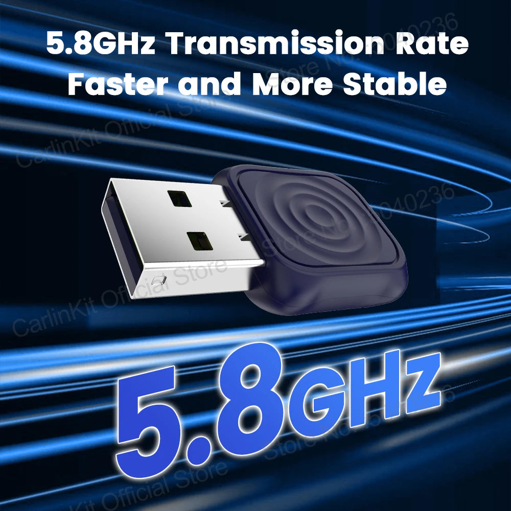 CarlinKit 5.0 Mini Ultra / Pro Wireless CarPlay & Android Auto Adapter For OEM Cars Upgrade WiFi BLE Wireless Auto-connect Phone