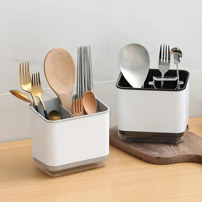 Household Multi-Functional Tableware Rack, Kitchen Tableware Drain Rack, Chopsticks Rack, Spoon, Chopsticks, Fork, Storage Rack by Smarsty