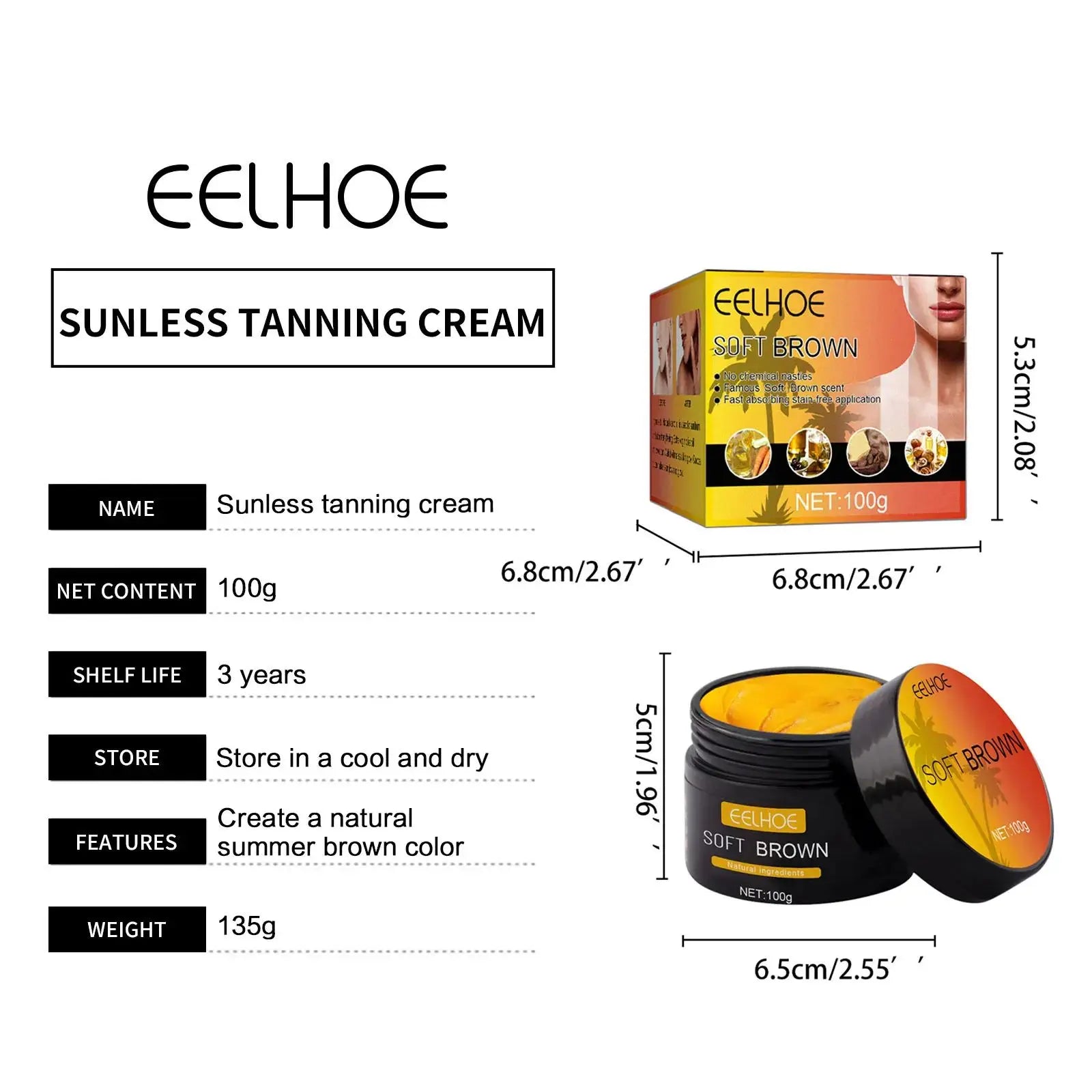 EELHOE Natural Self-Tanning Lotion for Long Lasting Glow - Smarsty