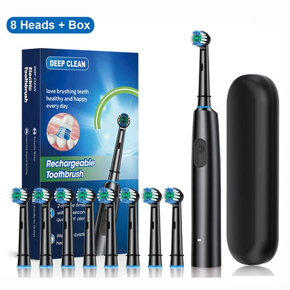 Rotary Electric Toothbrush with Soft Brush Heads - Smarsty