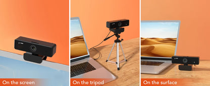 V11 2K Webcam for PC, 1080P 60FPS FHD 90° Web Camera with Microphone&Privacy Cover,USB Plug&Play for Mac/Laptop/Desktop/Computer