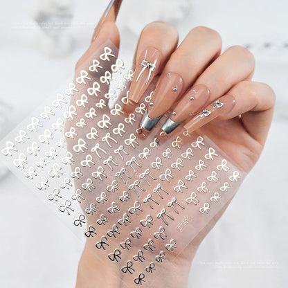 Self-Adhesive 3D Bowknot Nail Stickers for Easy Manicure - Smarsty