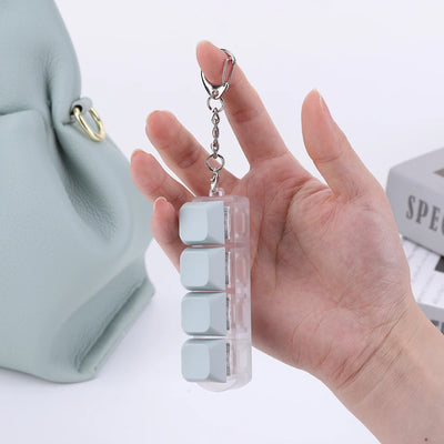4 Keys Keyboard Keycaps Fidget Toy DIY Finger Keycaps Party Stress Relief Keyboard Caps Finger Button Fidget Decompression Toys - Smarsty