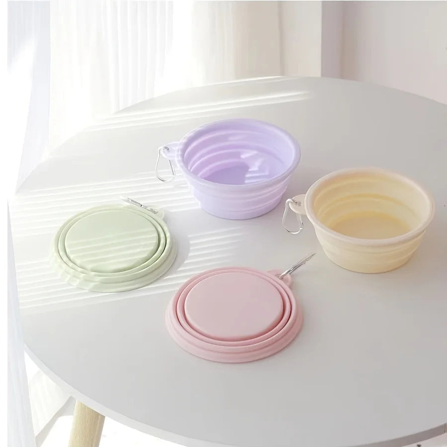 Portable Silicone Dog Travel Bowl for Outdoor Feeding - Smarsty