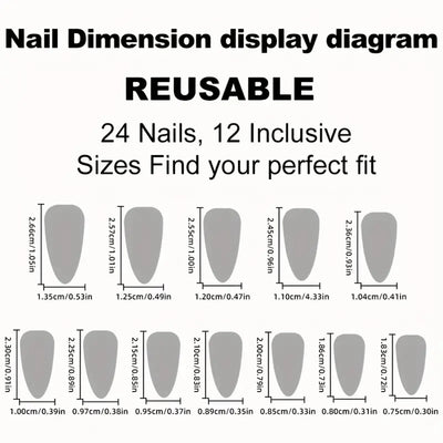 Extra Long Stiletto Black Fake Nails 24PCS Full Cover - Smarsty