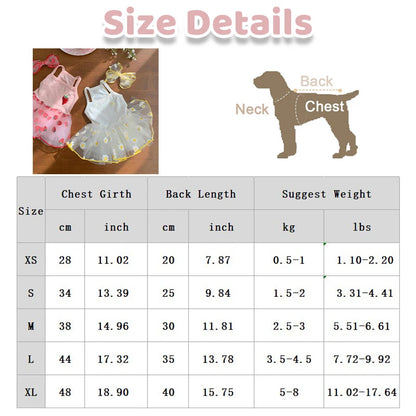 Luxury Strawberry Dog Dress for Spring and Summer - Smarsty