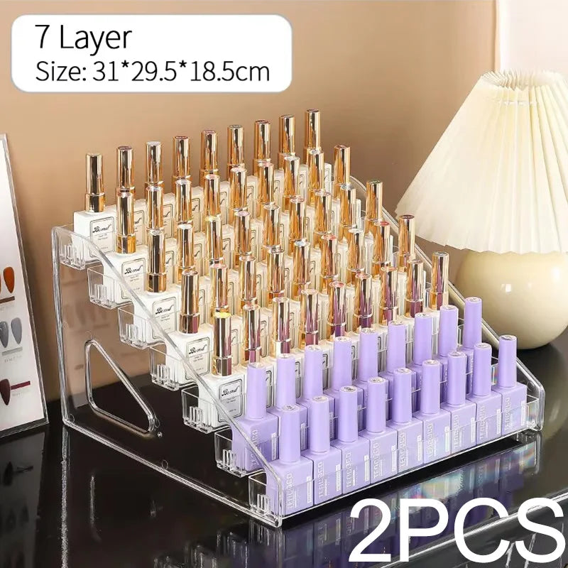 Acrylic Nail Polish Display Rack for Organized Storage - Smarsty