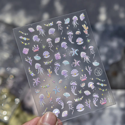 Cute Starfish Nail Charm Stickers for Summer Nail Art - Smarsty