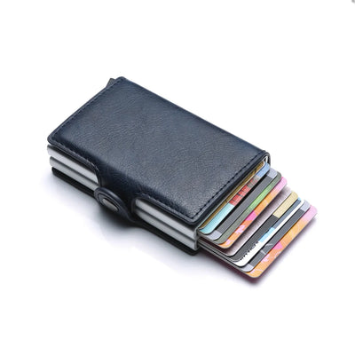 Rfid Men Card Wallets Carbon Fiber Slim Mini Wallet 14 Card Holders Small Money Bag Male Purses - Smarsty