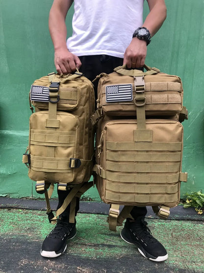 25L/50L Sturdy Nylon Waterproof Tactical Sports Trekking Fishing Hunting Camping Hiking Bag Backpack Outdoor Rucksacks - Smarsty