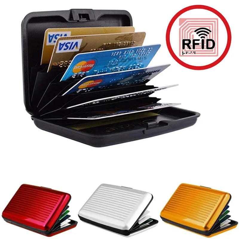 2025 RFID Blocking Metal Wallet Women Men Business ID Credit Card  Protector Card Holder High Quality Waterproof Anti-scan Purse