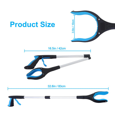 2-Pack Foldable Garbage Clip Litter Reachers Pickers Gripper Extender Hand Tools Environmental Sanitation Garbage Collector