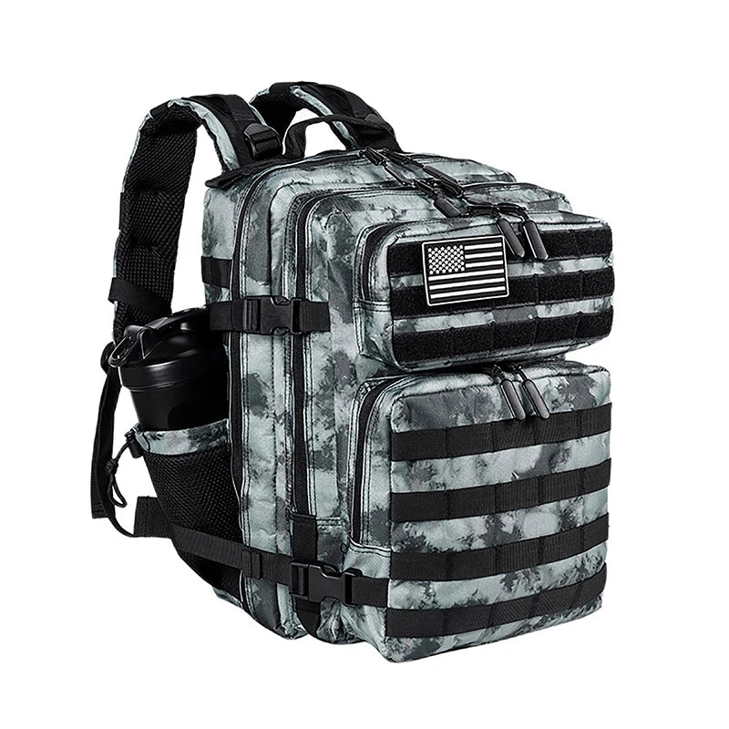 LHI 45L/35L/25L Tactical Backpack for Men and Women Waterproof Athlete Gym Outdoor Bag Travel Hiking Rucksack with Bottle Holder - Smarsty