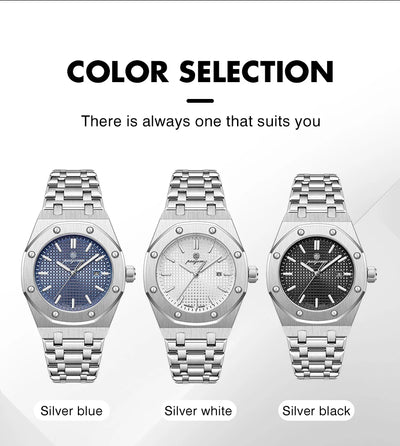 Luxury Waterproof Quartz Watch with Luminous Date Feature - Smarsty