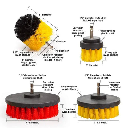 Drill Brush Electric Scrubber Kit For Bathroom Cleaning - Smarsty