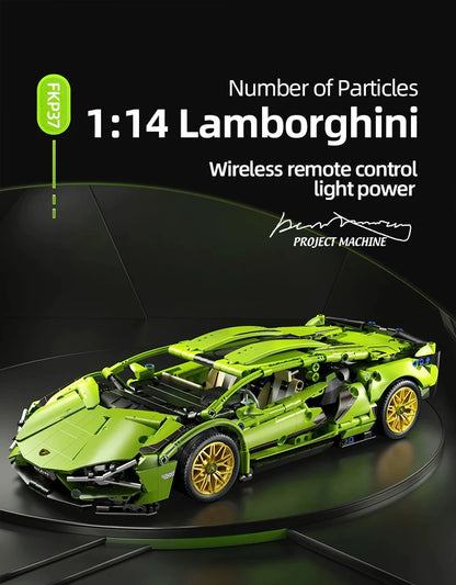 TOYLINX 1280Pcs Technical Building Blocks Racing Car Model Remote Control Electric RC Car Version Optional Construction Toys