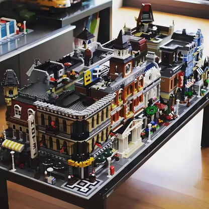 Creative Ideas Compatible 10224 King with figure Street View Building Block Hall Pet shop MOC Bank Christmas gift Adult toys