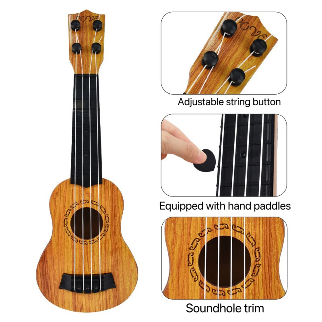 35cm Children Guitar Toy Can Be Used To Play Elementary Instruments With Paddles Simulating Yukrili Music Toys - Smarsty