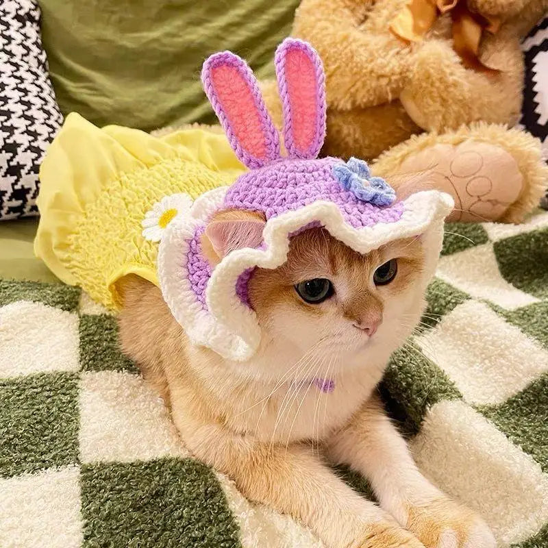 Cute Knitted Cat Hat for Warmth and Fun - Smarsty