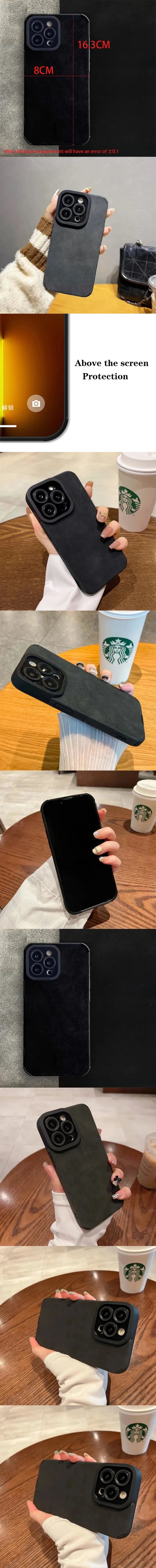 Matte Cortex Leather iPhone Case With Camera Protection - Smarsty