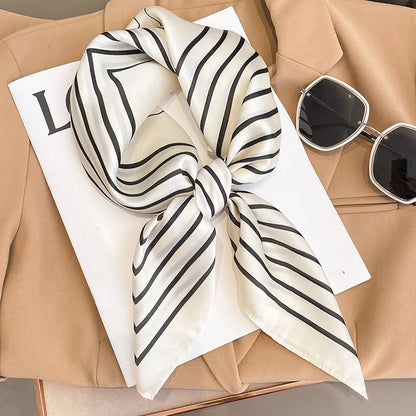 Silk Square Scarf for Women Sun Protection Luxury Shawl - Smarsty