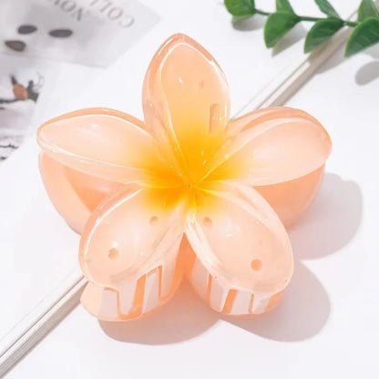 Gradient Large Flower Acrylic Hair Clip Boho Beach Accessory - Smarsty